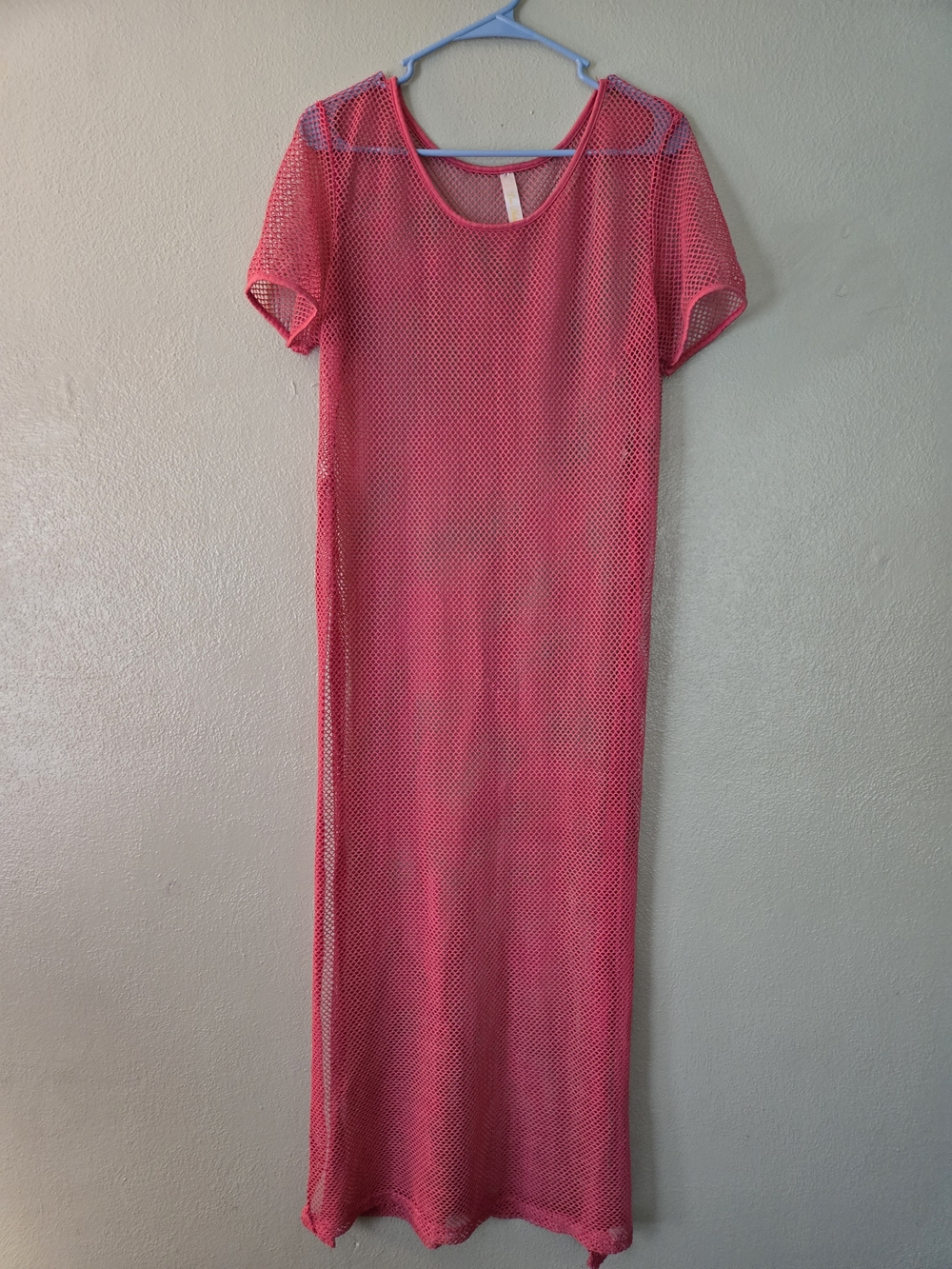 Love Nation Hot Pink Mesh Maxi Dress
